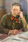 Модоров Ф.А.  Портрет генерал-полковника М.А.Пуркаева, командующего Калининским фронтом. 1942
